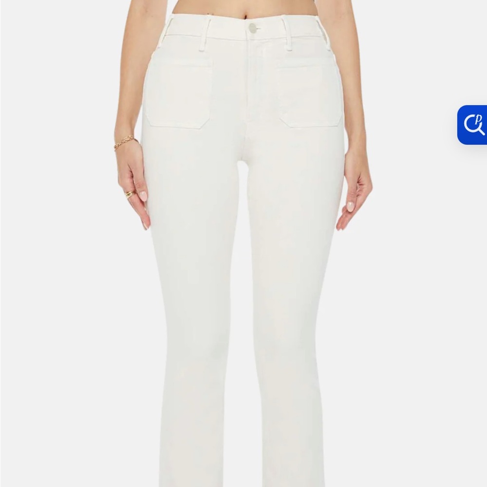 Mother the hustler patch pocket flood wash cream puffs size 26